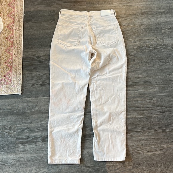 Everlane White Corduroy Straight Leg Pants 26.5 inch inseam - Picture 3 of 3